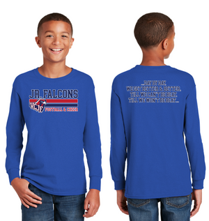 Vacaville Christian Junior Football Spirit Gear On-Demand-Unisex Long Sleeve Shirt Stripe Logo