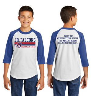 Vacaville Christian Junior Football Spirit Gear On-Demand-Unisex Baseball Tee Stripe Logo