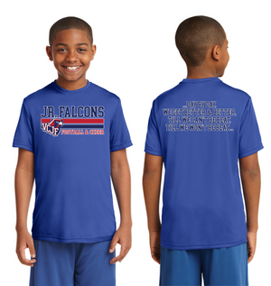 Vacaville Christian Junior Football Spirit Gear On-Demand-Unisex Dry-Fit Shirt Stripe Logo