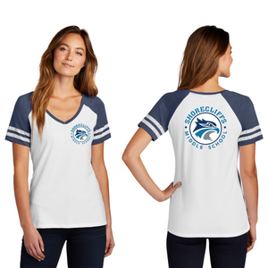 Shorecliffs Middle School 2023/24 Spirit Wear On-Demand-District Ladies Game V-Neck Tee