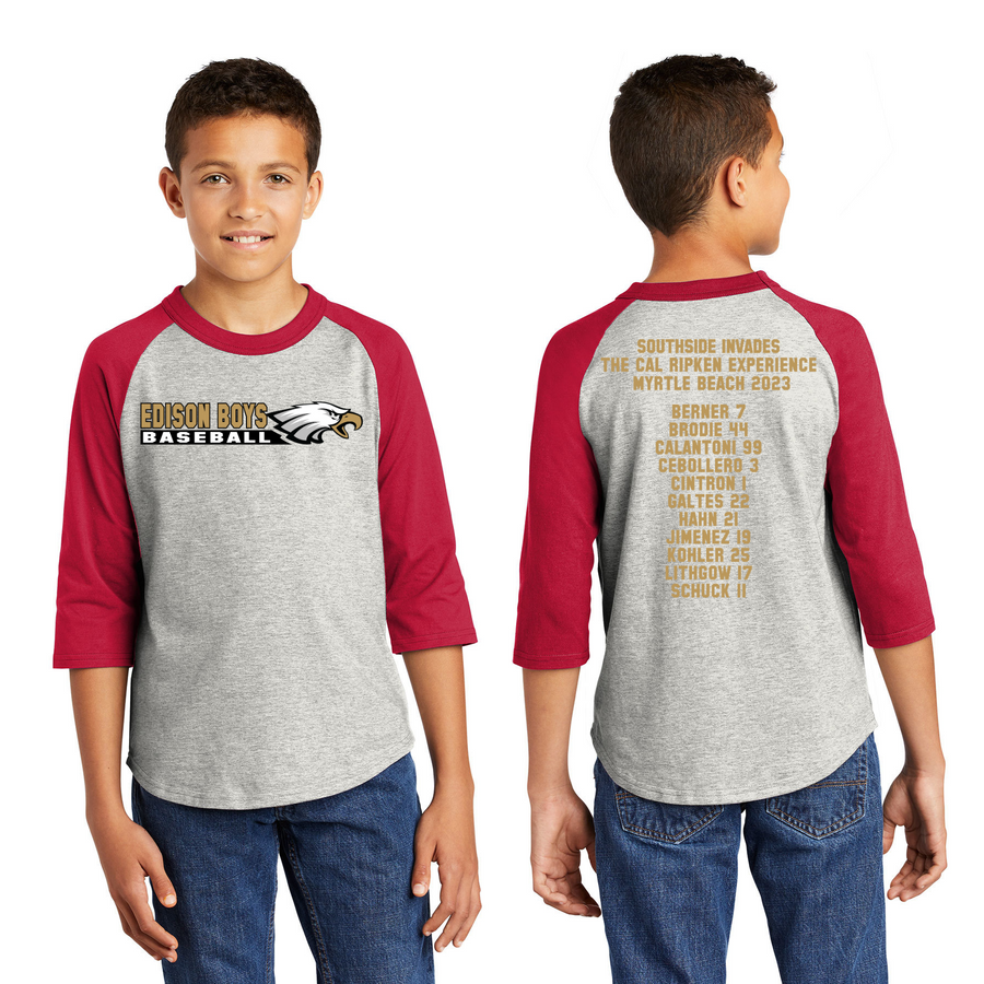 Edison Boys Baseball 12U Myrtle Beach On-Demand-Unisex Baseball Tee