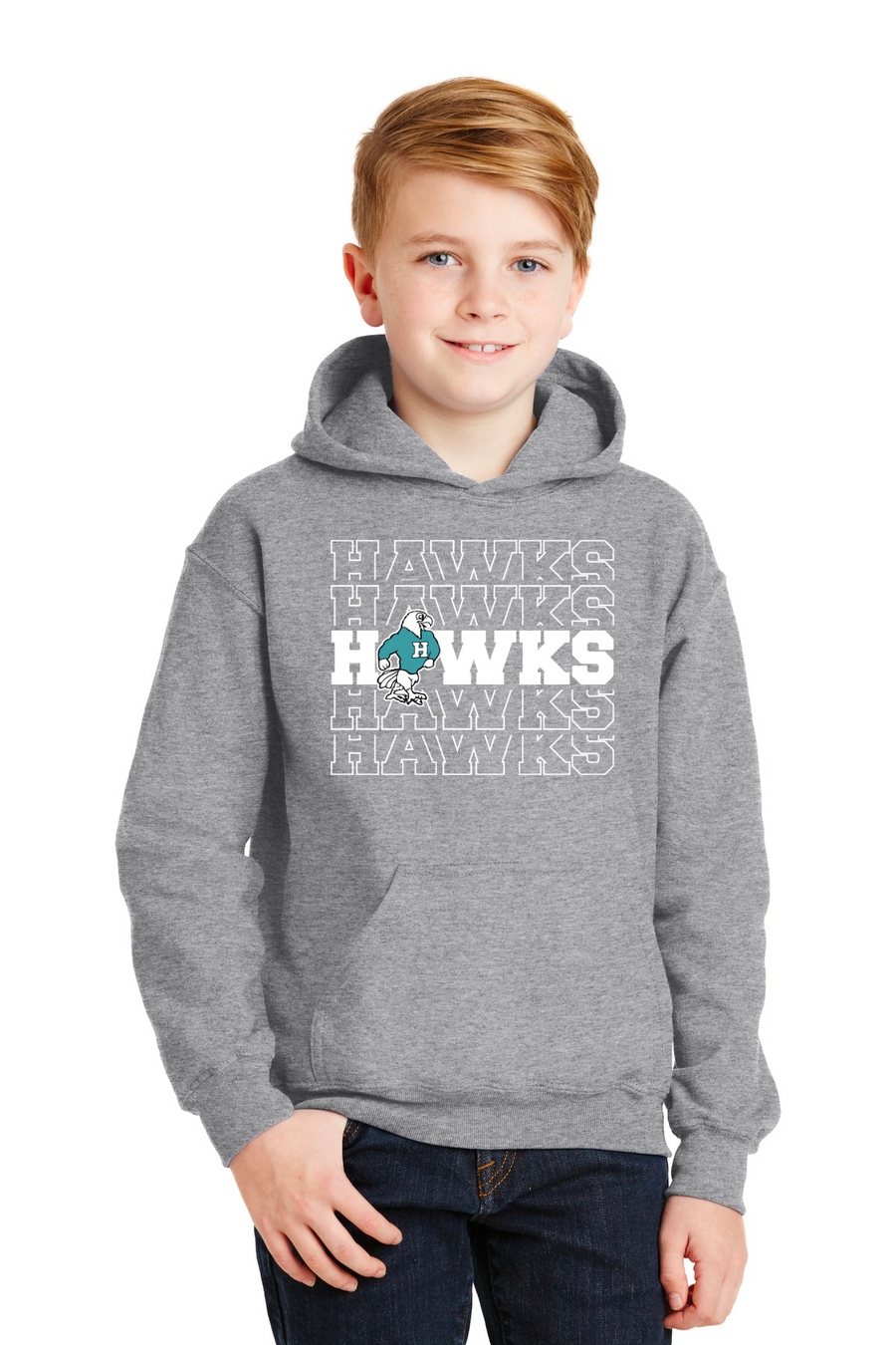 Herbert Akins Spirit Wear 23/24 On-Demand-Unisex Hoodie Hawks Logo