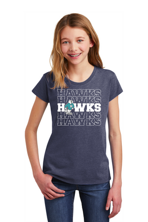Herbert Akins Spirit Wear 23/24 On-Demand-Youth District Girls Tee Hawks Logo