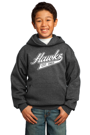 Holcomb Bridge Middle School Spirit Wear 23/24 On-Demand-Unisex Hoodie Cursive Hawks Logo