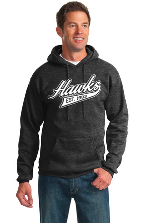 Holcomb Bridge Middle School Spirit Wear 23/24 On-Demand-Unisex Hoodie Cursive Hawks Logo