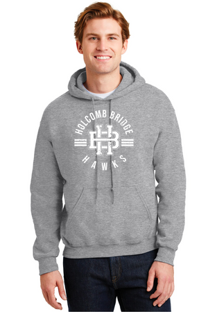 Holcomb Bridge Middle School Spirit Wear 23/24 On-Demand-Unisex Hoodie HB White Logo