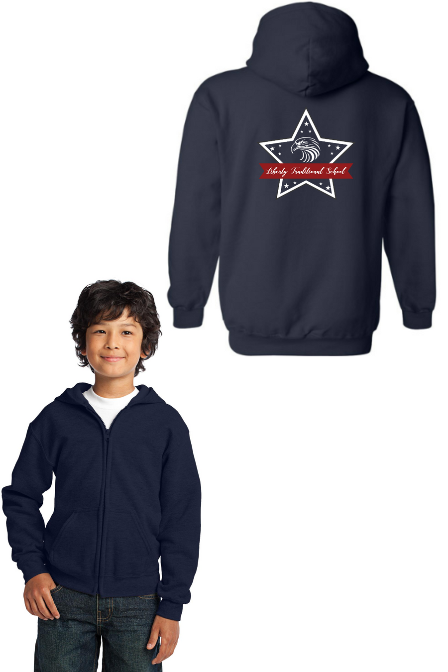 Liberty Traditional Elementary Spirit Wear 2023-24 On-Demand-Unisex Zip-Up