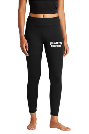 Pleasanton Middle School Physical Education-Sport-Tek Ladies 7/8 Leggings