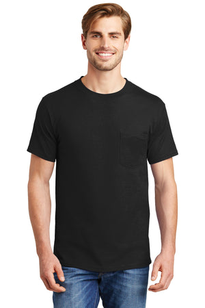 Bitcot Test Old-Hanes Beefy-T - 100  Cotton T-Shirt with Pocket  5190