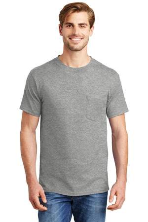 Bitcot Test Old-Hanes Beefy-T - 100  Cotton T-Shirt with Pocket  5190