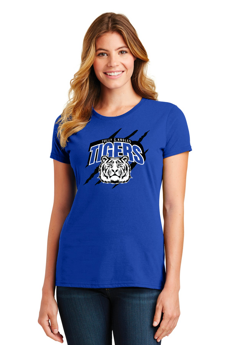 Tully C Knoles - Spirit Wear 23/24 On-Demand-Port and Co Ladies Favorite Shirt Tiger Logo