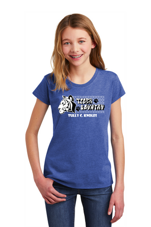 Tully C Knoles - Spirit Wear 23/24 On-Demand-Youth District Girls Tee Tiger Country Logo