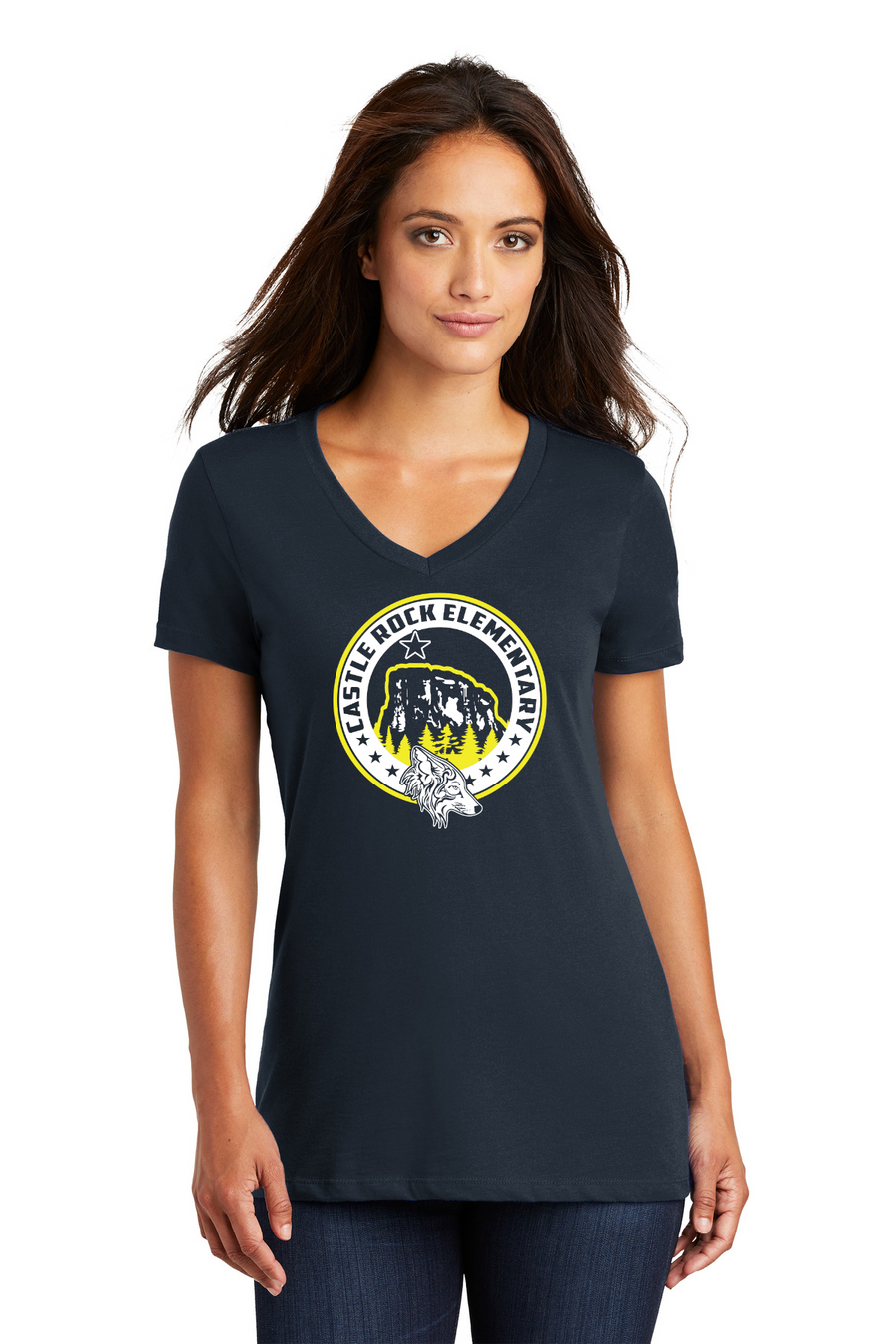 Castle Rock Elementary Spirit Wear 2023/24 On-Demand-Premium District Womens V-Neck