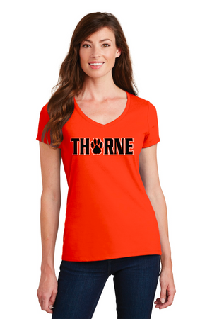 Thorne Middle School Spirit Wear 2023/24 On-Demand-Port and Co Ladies V-Neck