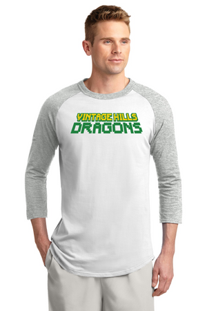 Vintage Hills Spirit Wear 2023-24 On-Demand-Unisex Baseball Tee Vintage Dragons