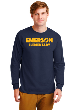 Emerson Stars Spirit Wear On-Demand-Unisex Long Sleeve Shirt Yellow Gold Logo