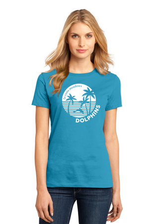 La Costa Meadows Spirit Wear 2023-24 On-Demand-Womens Tee White Dolphin Logo