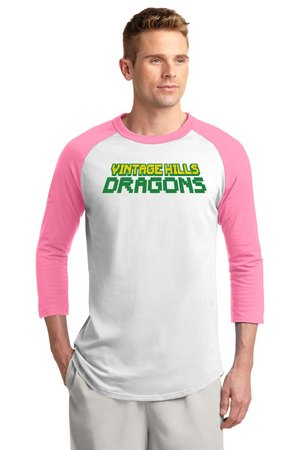 Vintage Hills Spirit Wear 2023-24 On-Demand-Unisex Baseball Tee Vintage Dragons