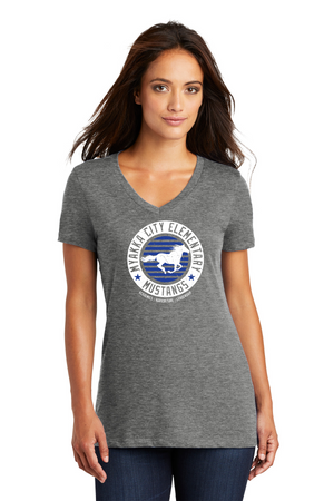 Myakka City Elementary Spirit Wear 2023/24-Premium District Womens V-Neck Circle Logo