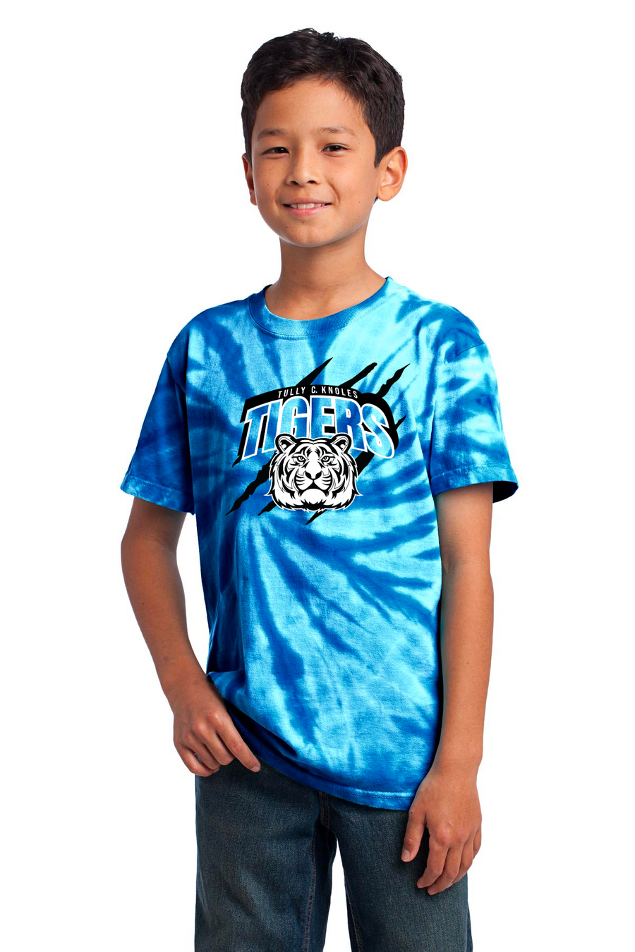 Tully C Knoles - Spirit Wear 23/24 On-Demand-Unisex Tie-Dye Shirt Tiger Logo