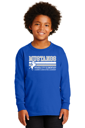Myakka City Elementary Spirit Wear 2023/24-Unisex Long Sleeve Shirt Stripe Logo