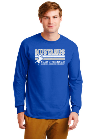 Myakka City Elementary Spirit Wear 2023/24-Unisex Long Sleeve Shirt Stripe Logo