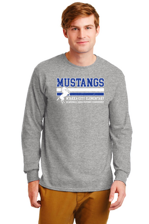 Myakka City Elementary Spirit Wear 2023/24-Unisex Long Sleeve Shirt Stripe Logo