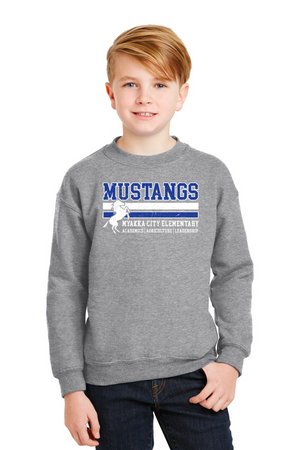 Myakka City Elementary Spirit Wear 2023/24 On-Demand-Unisex Crewneck Sweatshirt Stripe Logo