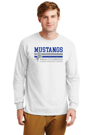 Myakka City Elementary Spirit Wear 2023/24-Unisex Long Sleeve Shirt Stripe Logo