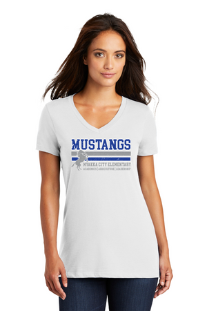 Myakka City Elementary Spirit Wear 2023/24 On-Demand-Premium District Womens V-Neck Stripe Logo