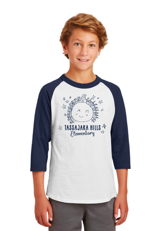 Tassajara Hills Elementary Spirit Wear 2023/24 On-Demand-Unisex Baseball Tee Earth Logo