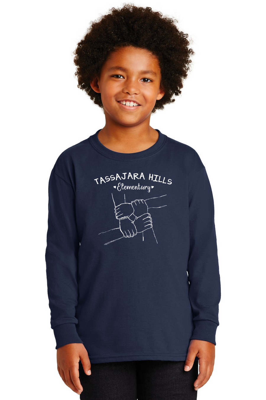 Tassajara Hills Elementary Spirit Wear 2023/24 On-Demand-Unisex Long Sleeve Shirt Hands Logo