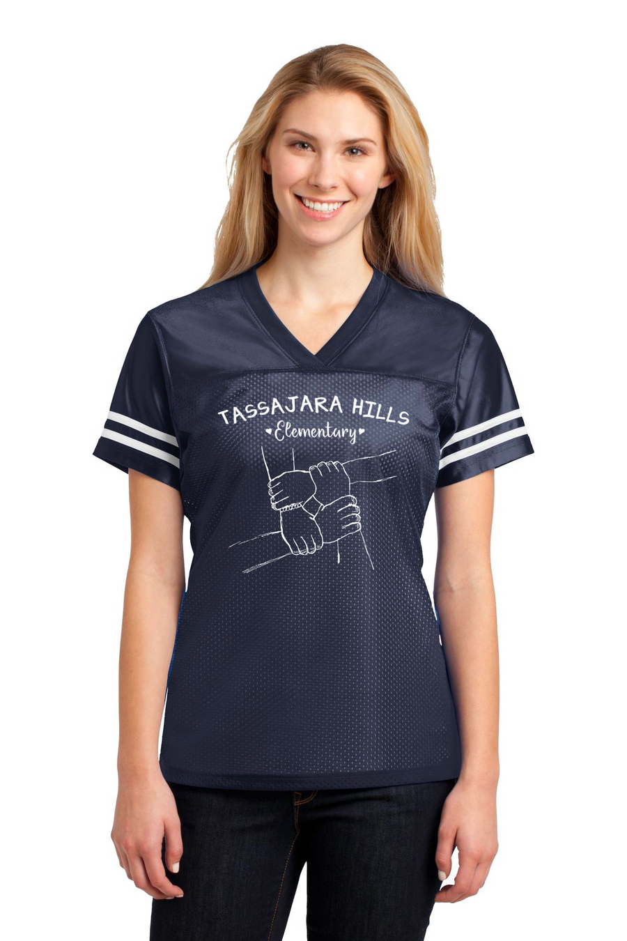 Tassajara Hills Elementary Spirit Wear 2023/24-Sport-Tek Ladies Jersey Hands Logo