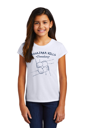 Tassajara Hills Elementary Spirit Wear 2023/24 On-Demand-Youth District Girls Tri-Blend Tee Hands Logo
