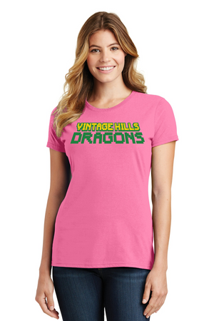 Vintage Hills Spirit Wear 2023-24 On-Demand-Port and Co Ladies Favorite Shirt Vintage Dragons