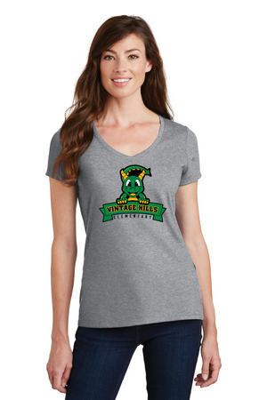 Vintage Hills Spirit Wear 2023-24 On-Demand-Port and Co Ladies V-Neck Dragon Mascot Logo
