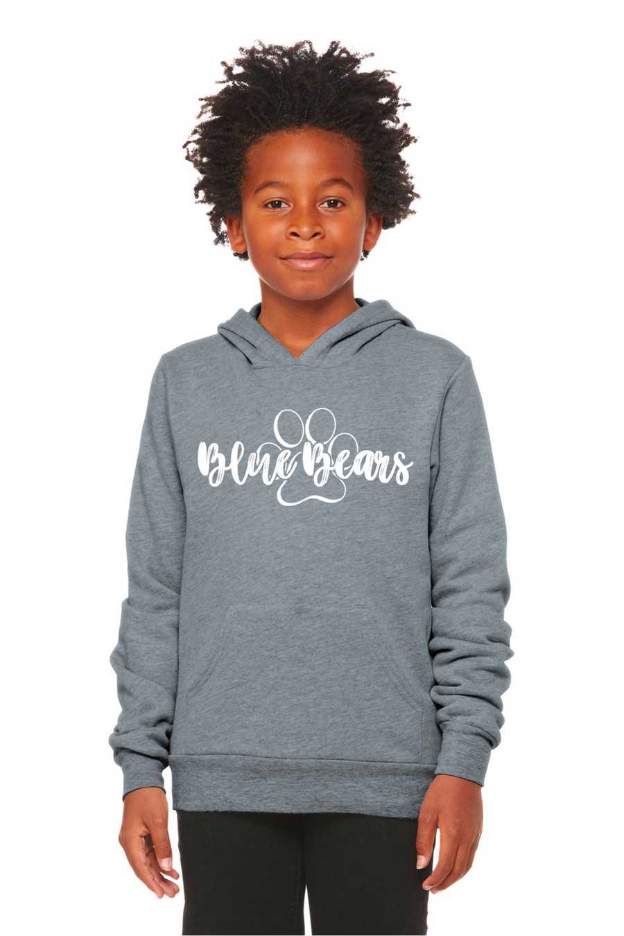 Mashburn Elementary - 23/24 Spirit Wear On-Demand-BELLA+CANVAS Premium Fleece Hoodie Blue Bears Logo