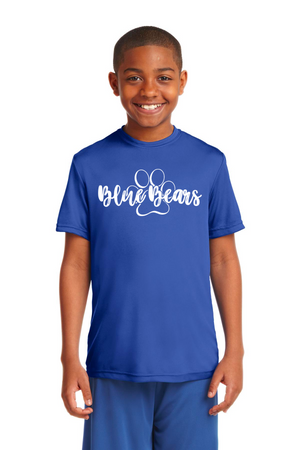 Mashburn Elementary - 23/24 Spirit Wear On-Demand-Unisex Dry-Fit Shirt Blue Bears Logo