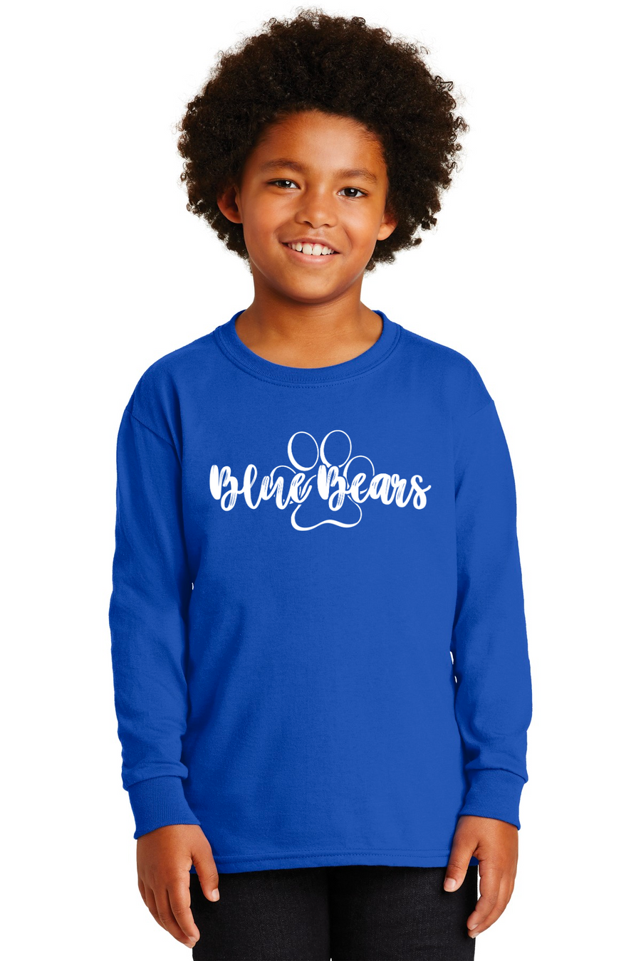 Mashburn Elementary - 23/24 Spirit Wear On-Demand-Unisex Long Sleeve Shirt Blue Bears Logo