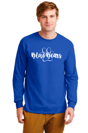 Mashburn Elementary - 23/24 Spirit Wear On-Demand-Unisex Long Sleeve Shirt Blue Bears Logo