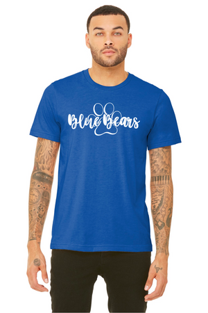 Mashburn Elementary - 23/24 Spirit Wear On-Demand-BELLA+CANVAS Triblend Short Sleeve Tee Blue Bears Logo