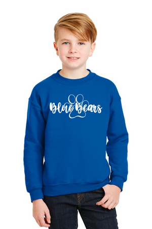 Mashburn Elementary - 23/24 Spirit Wear On-Demand-Unisex Crewneck Sweatshirt Blue Bears Logo