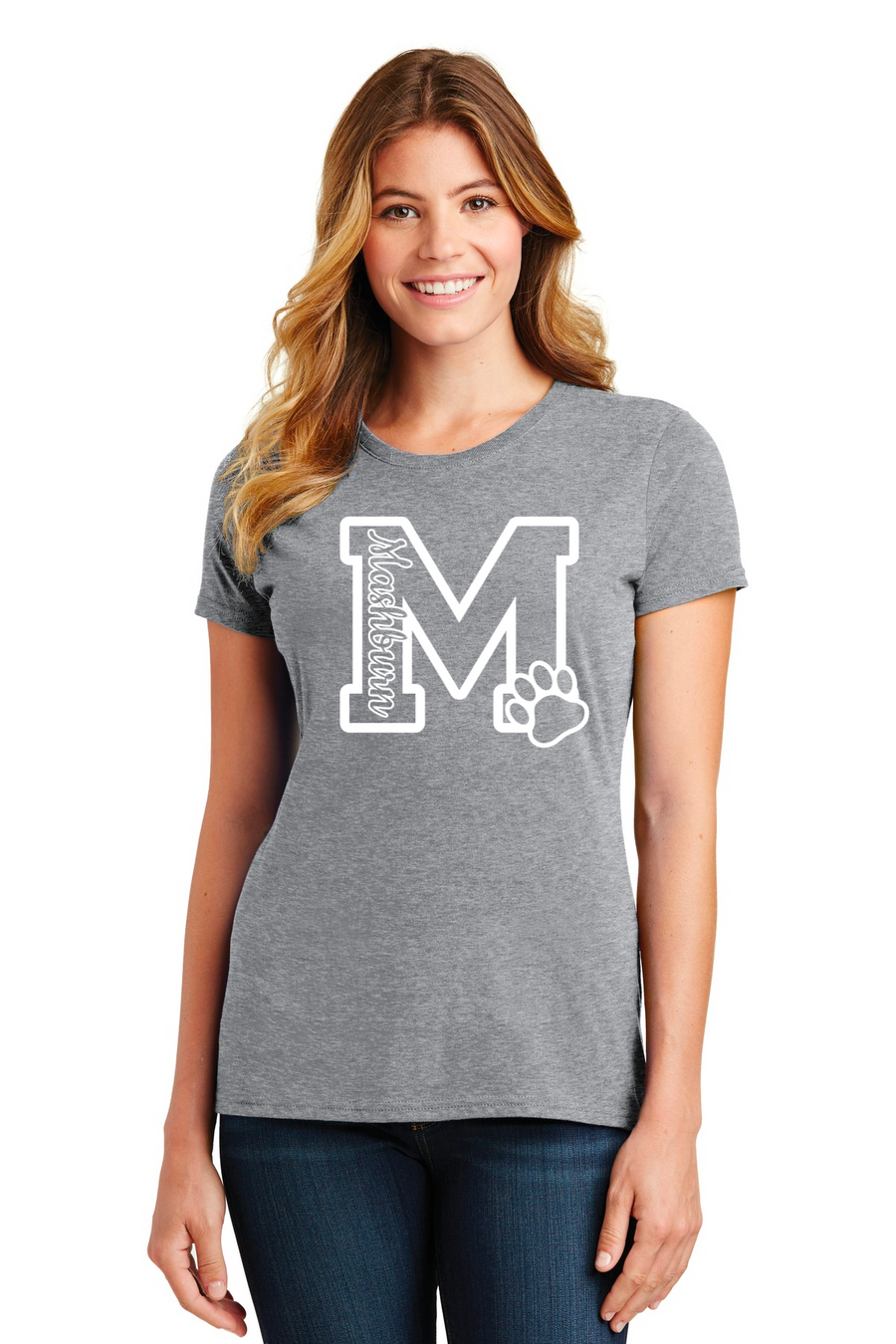 Mashburn Elementary - 23/24 Spirit Wear On-Demand-Port and Co Ladies Favorite Shirt Mashburn Logo