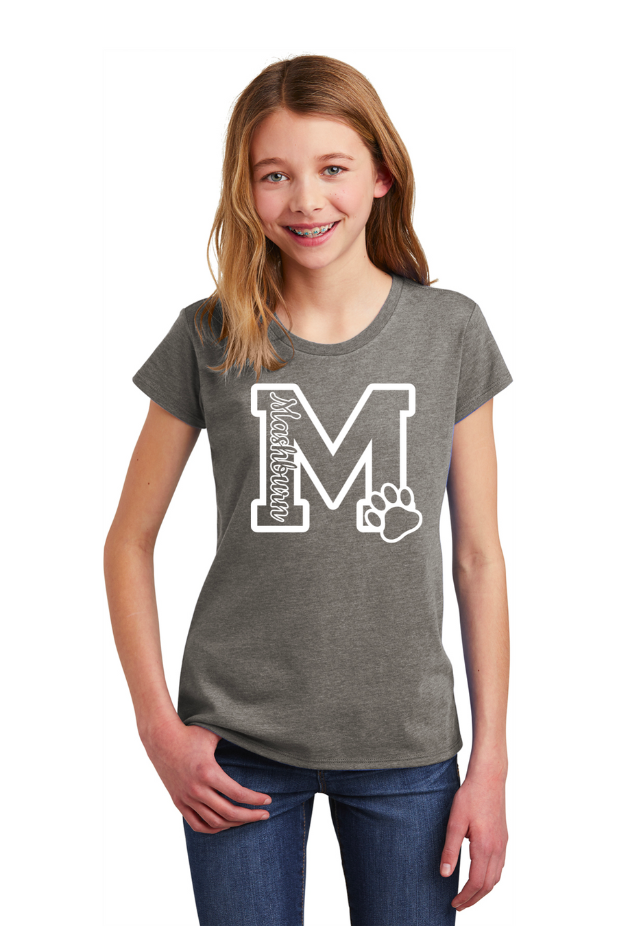 Mashburn Elementary - 23/24 Spirit Wear On-Demand-Youth District Girls Tee Mashburn Logo