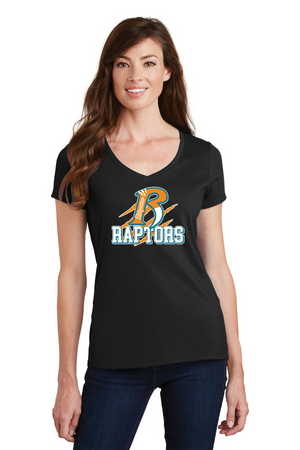 Ridgeview Raptors Spirit Wear 2023/24 On-Demand-Port and Co Ladies V-Neck Raptors w/ Claw Logo