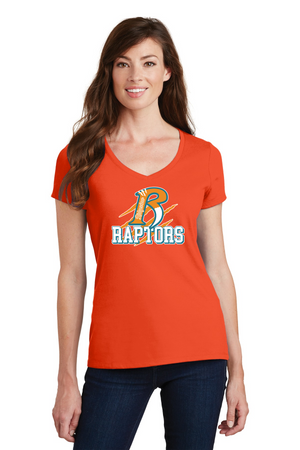 Ridgeview Raptors Spirit Wear 2023/24 On-Demand-Port and Co Ladies V-Neck Raptors w/ Claw Logo