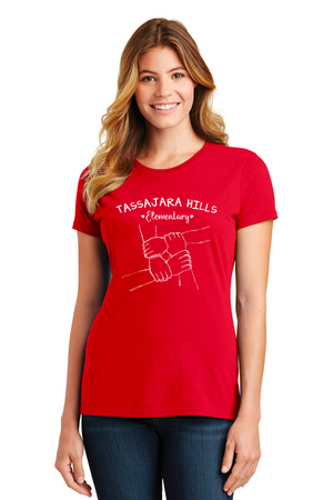 Tassajara Hills Elementary Spirit Wear 2023/24 On-Demand-Port and Co Ladies Favorite Shirt Hands Logo