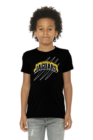 Valley View Middle School On-Demand Spirit Wear-BELLA+CANVAS Triblend Short Sleeve Tee Claw Logo