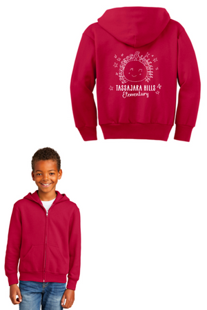 Tassajara Hills Elementary Spirit Wear 2023/24 On-Demand-Youth Full-Zip Hooded Sweatshirt Earth Logo