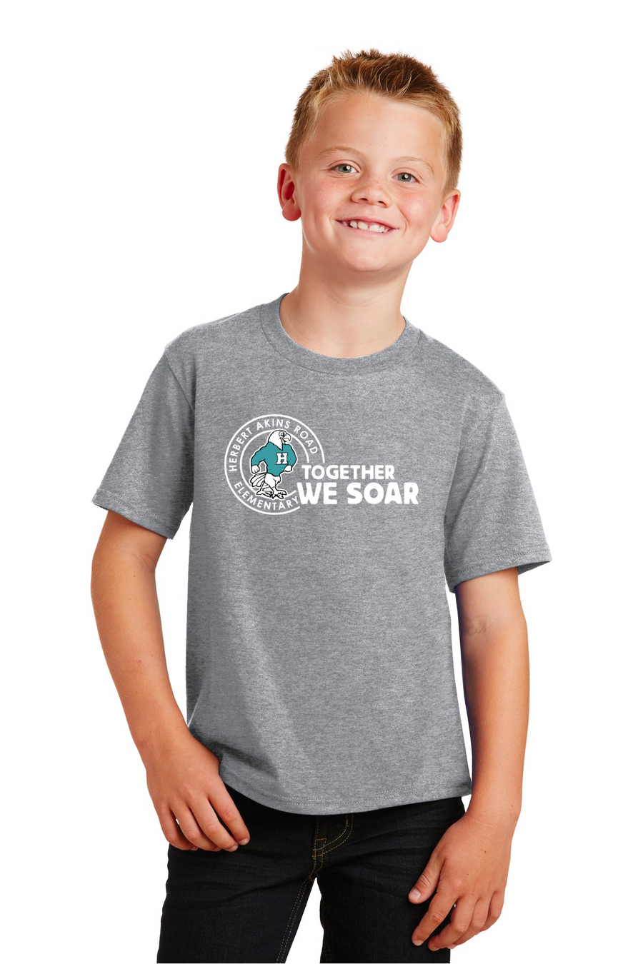 Herbert Akins Spirit Wear 23/24 On-Demand-Premium Soft Unisex T-Shirt Together We Soar Logo